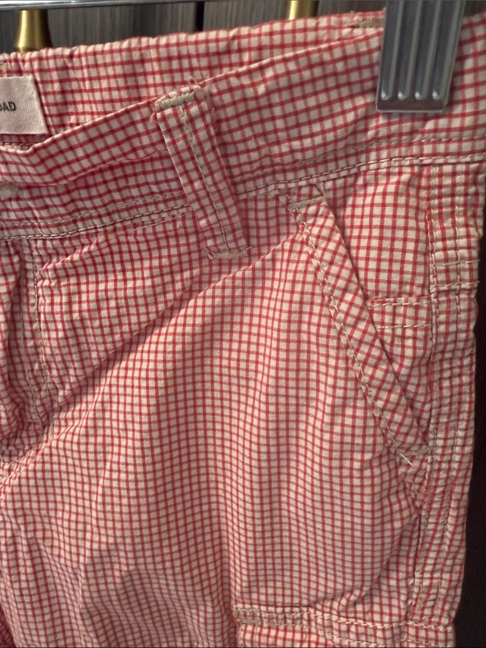 Country Road Red Gingham Cargo Shorts